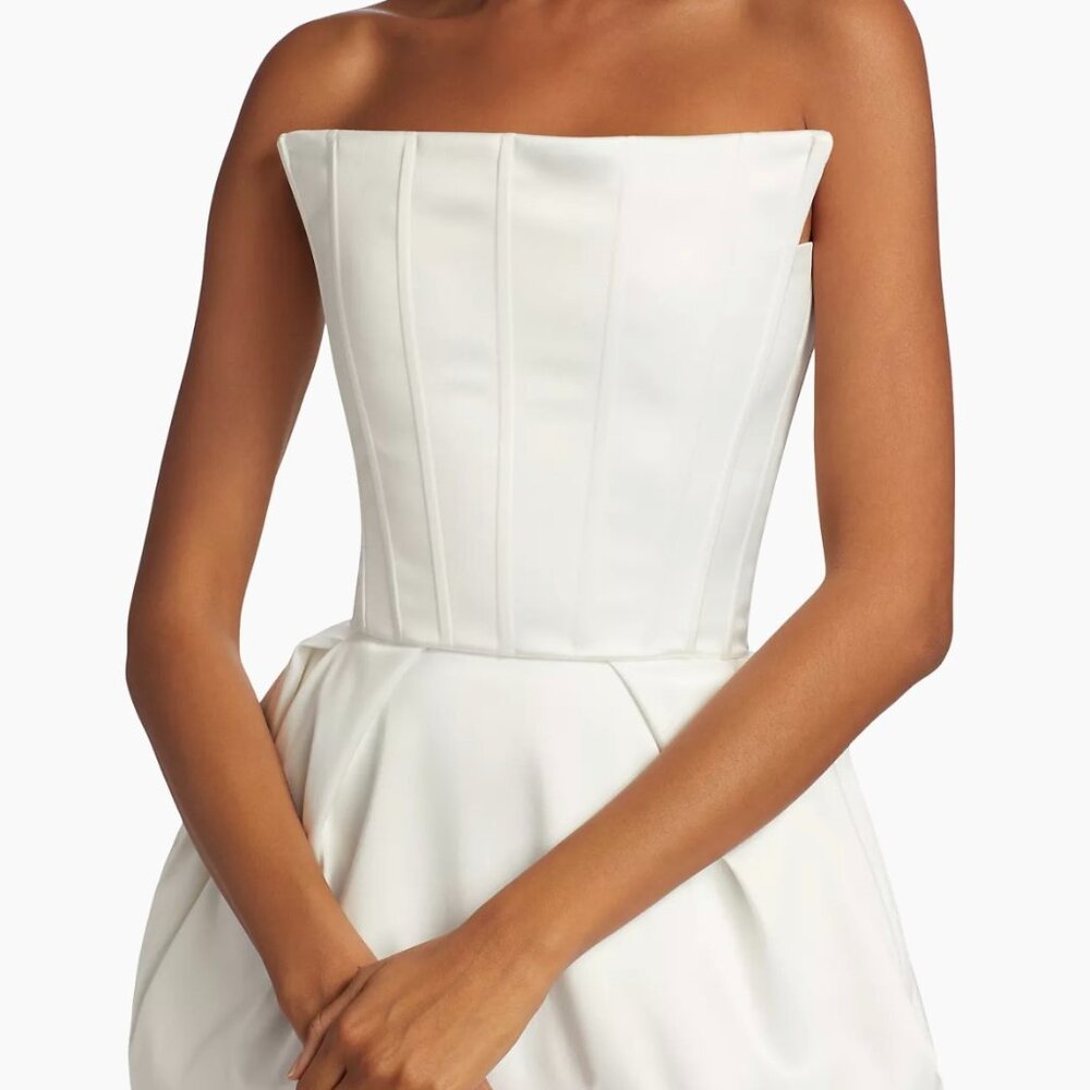 Michael Costello KATE mini dress in Ivory